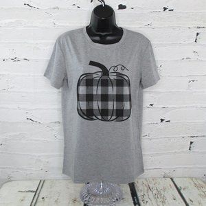 Egelexy Buffalo Plaid Pumpkin T-Shirt